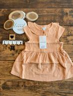 Baby girl vertbaudet hydrofiel jurkje zalm roze maat 74, Ophalen of Verzenden, Zo goed als nieuw, Meisje, Jurkje of Rokje