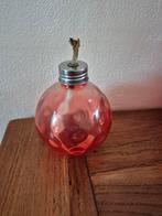 Rode glazen olielamp bol, Huis en Inrichting, Woonaccessoires | Kandelaars en Kaarsen, Ophalen of Verzenden, Overige materialen