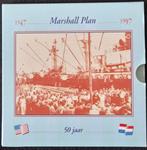 Nederland 10 gulden Marshall Plan FDC 1997 in blister, Postzegels en Munten, Munten | Nederland, Setje, Koningin Beatrix, Zilver