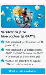 Volle spaarkaarten Albert Heijn bioscoop actie., Ophalen of Verzenden, Winkel, Super of Benzinepomp, Volle spaarkaart