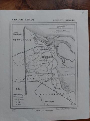 48 / Ijerseke Kruiningen Wemeldinge Litho uit 1866 J. Kuyper beschikbaar voor biedingen