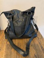 Manfield leren handtas, Ophalen, Gebruikt, Zwart, Handtas