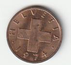 1  rappen  1974  Zwitserland. km. 46  ( 0,50  euro ), Postzegels en Munten, Munten | Europa | Niet-Euromunten, Ophalen of Verzenden