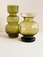 Mosgroene vazen, Overige kleuren, Ophalen of Verzenden, Minder dan 50 cm, Glas