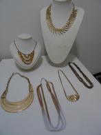 Lot sieraden, partij vintage sieraden goudkleurige kettingen, Ophalen of Verzenden, Zo goed als nieuw, Goud, Overige materialen