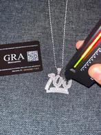 Baguette moissanite s925 pendant, Ophalen of Verzenden, Nieuw, Zilver