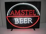 Neon Verlichting Amstel Bier USA, Ophalen, Gebruikt, Reclamebord, Plaat of Schild, Amstel