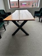 Robuuste eiken eettafel met organisch blad - 230cm, Ophalen, Gebruikt, Eikenhout, 200 cm of meer