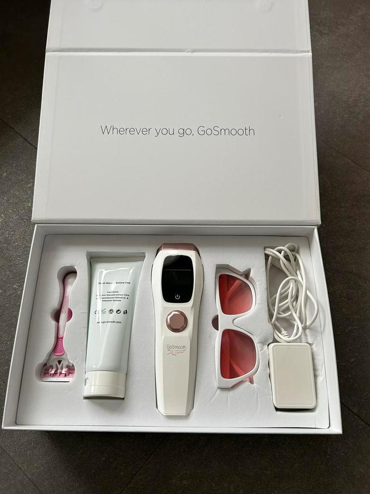 GoSmooth IPL Laser Ontharingsset Pro - ZGAN, Witgoed en Apparatuur, Persoonlijke-verzorgingsapparatuur, Zo goed als nieuw, Scheren en Epileren