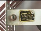 Vintage lamp Anvia J Hoogervorst metalen hanglamp, Gebruikt, Mid century modern dutch design, ., Ophalen of Verzenden