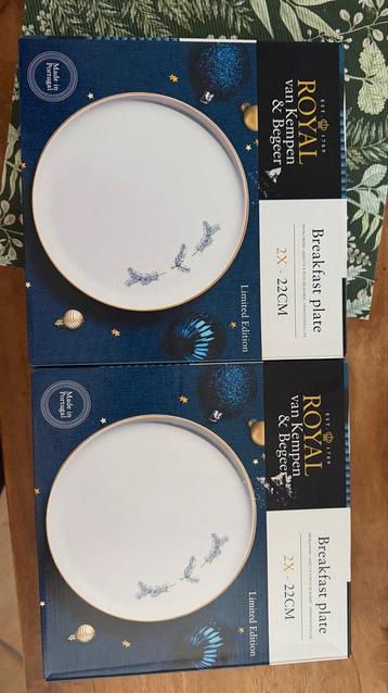 4 Royal van Kempen & Begeer Ontbijtborden - Nieuw! beschikbaar voor biedingen