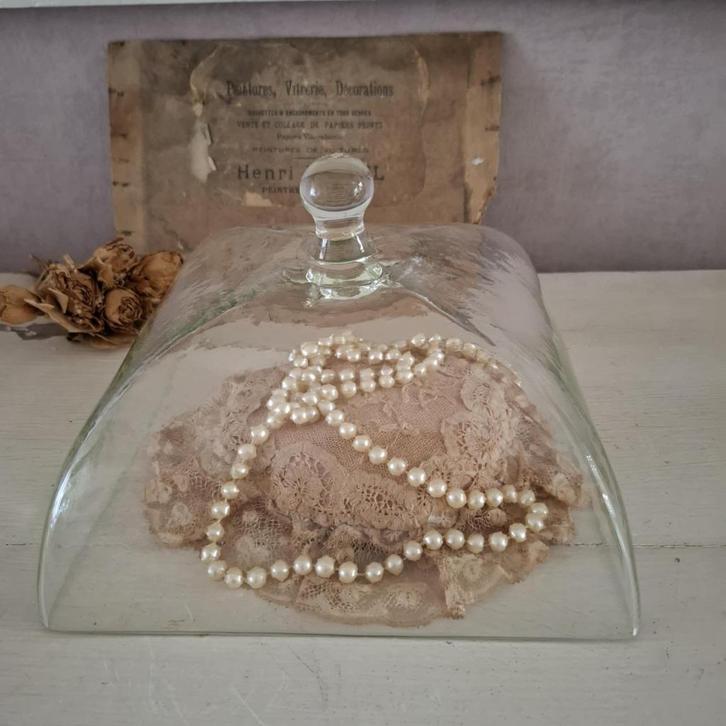 Brocante/antiek  Glazen cloche, Antiek en Kunst, Curiosa en Brocante, Ophalen of Verzenden