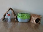 Cavia-konijnen set o.a. reismand drinkfles holletje Nieuw!, Dieren en Toebehoren, Ophalen of Verzenden, Nieuw, Transportkoffer of -box