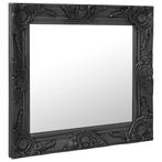 Wandspiegel spiegel 50x50 cm zwart barok GRATIS BEZORGD!, Nieuw, Minder dan 100 cm, 50 tot 75 cm, Vierkant