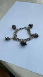 Armband bedels 20 cm lang Zilver, Sieraden, Tassen en Uiterlijk, Antieke sieraden, Ophalen of Verzenden, Zilver, Armband