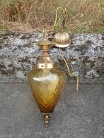 Hanglamp vintage, Huis en Inrichting, Lampen | Hanglampen, Ophalen of Verzenden, Gebruikt, Glas, Minder dan 50 cm