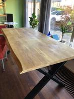 Stoere eikenhouten tafel, Huis en Inrichting, Ophalen, Zo goed als nieuw, Landelijk industrieel, Minder dan 4 stoelen