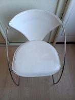 Vijf witte Italiaanse design stoelen jaren 80 ARRBen Linda, Huis en Inrichting, Stoelen, Ophalen, Gebruikt, Wit, Design