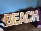 BEACH houten lichtgevende letters, Ophalen of Verzenden, Zo goed als nieuw