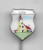 URK VUURTOREN SPELD, Verzamelen, Speldjes, Pins en Buttons, Ophalen of Verzenden, Gebruikt, Stad of Land, Speldje of Pin