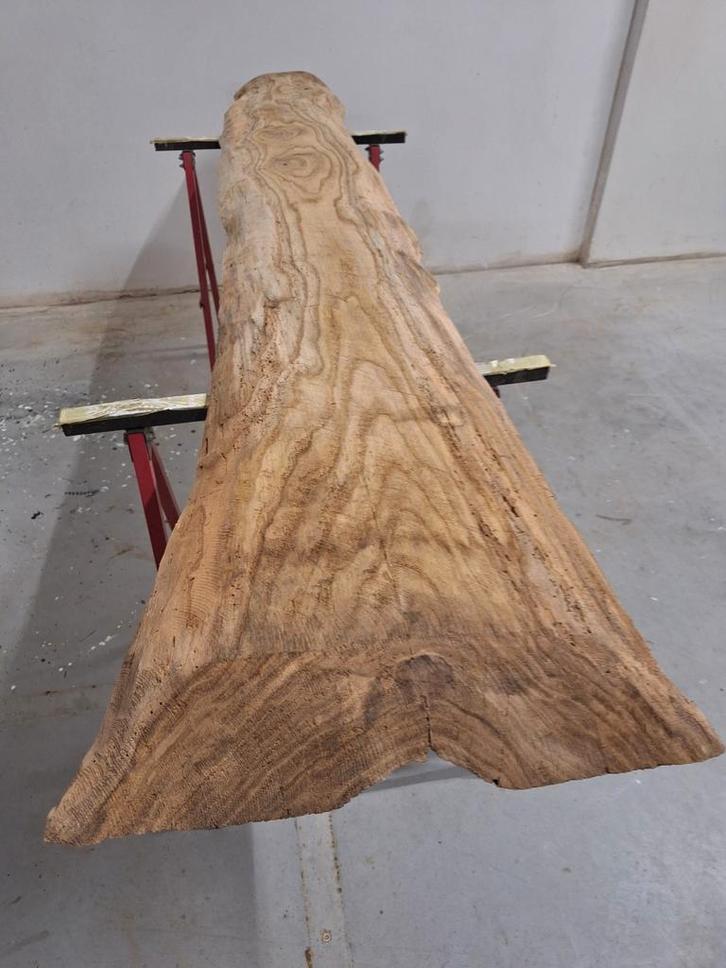 Rustiek eiken antiek boomstam schaaldeel Vintage karakter, Huis en Inrichting, Woonaccessoires | Overige, Ophalen of Verzenden