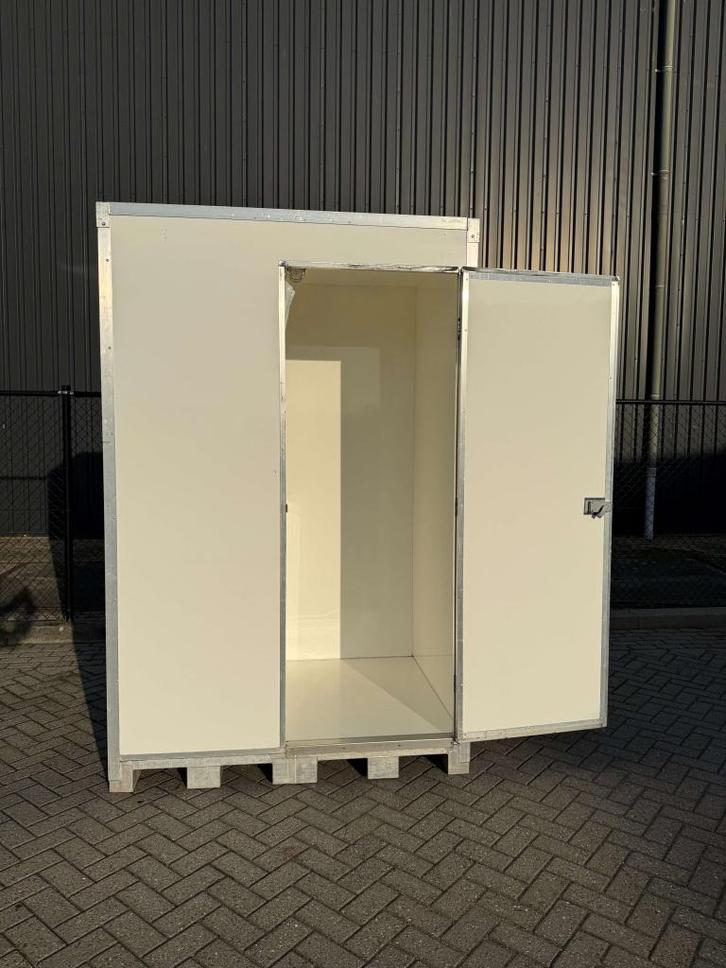 Mobiele Douchecabine | GEBRUIKT | Nooddouche, Doe-het-zelf en Verbouw, Sanitair, Gebruikt, Douche, Chroom, Ophalen of Verzenden