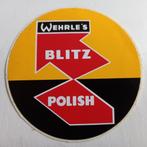 Leuke sticker.  Wehrle's BLITZ POLISH., Ophalen of Verzenden, Zo goed als nieuw