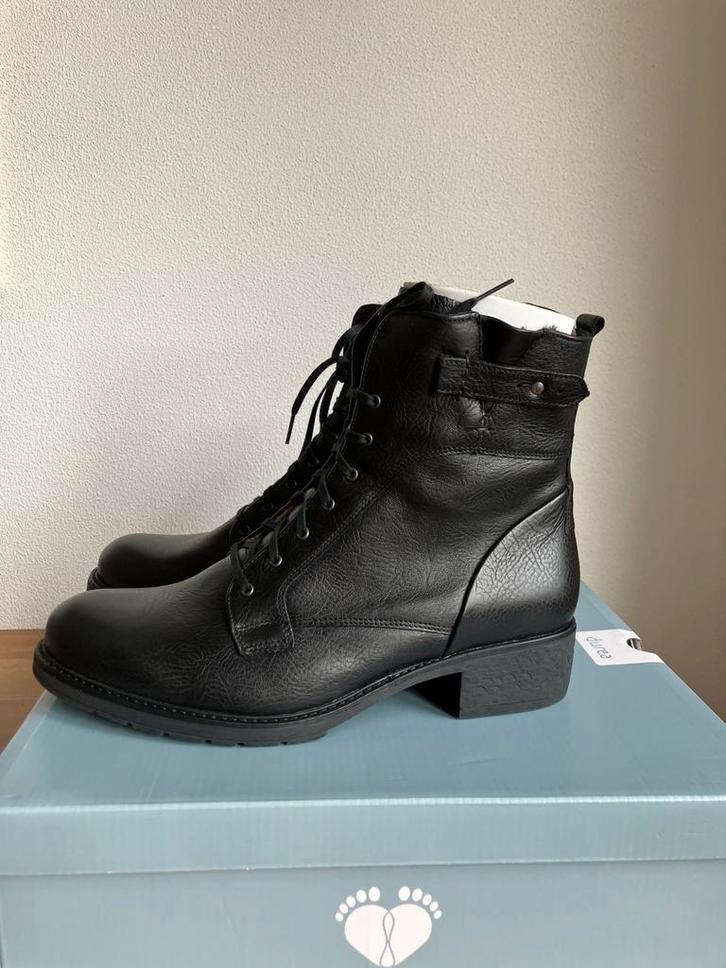 DUREA nieuwpaar zwart leren enkellaarsjes wijdte K mt 8.5, Kleding | Dames, Schoenen, Nieuw, Lage of Enkellaarzen, Zwart, Verzenden