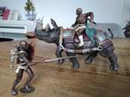 Schleich strijdneushoorn met Nubische strijders., Ophalen of Verzenden, Zo goed als nieuw