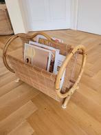 Vintage design aubock crespi rotan bamboe mand lectuurbak, Huis en Inrichting, Ophalen of Verzenden, Gebruikt
