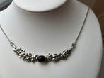 Zilveren collier Amethist en Rozen, Verzenden, Zo goed als nieuw, Met edelsteen, Zilver