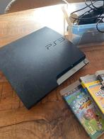 Ps3 met move controllers en spellen, Spelcomputers en Games, Ophalen, Zo goed als nieuw, Met 1 controller, Phat
