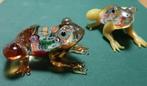 2 Glazen Kikkers - Decoratief, Overige kleuren, Ophalen of Verzenden, Minder dan 50 cm, Glas