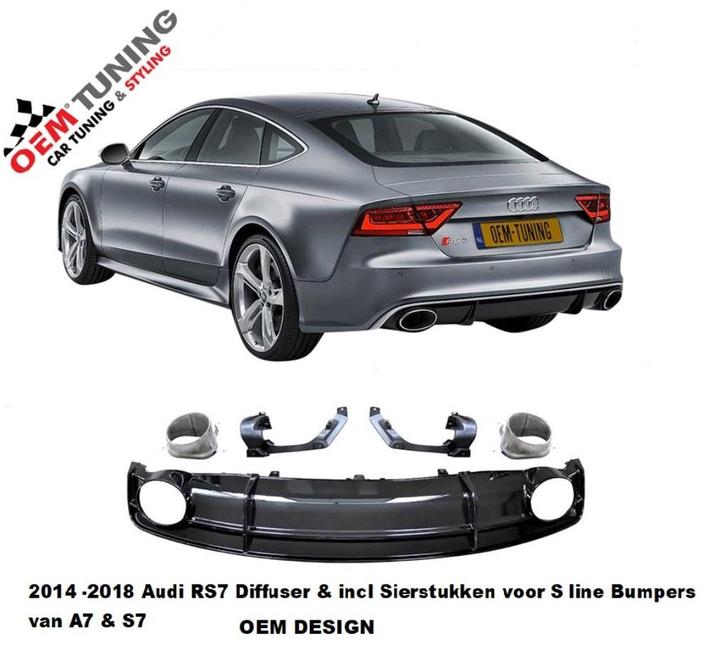 A7 S7 Diffuser | RS7 Design | 2014 – 2018 | voor s line | ch, Auto diversen, Tuning en Styling, Ophalen of Verzenden