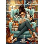 Diamond Painting poezen kamer 30x20cm, Ophalen of Verzenden, Nieuw, Knutselwerk