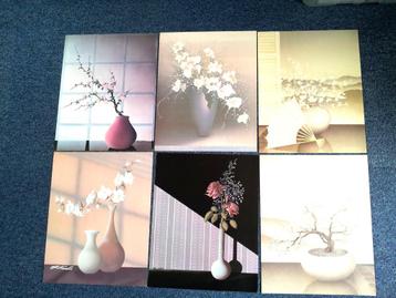 6 Posters van o.a. Bottanelli 28x25,5 Wanddecoratie Japans beschikbaar voor biedingen