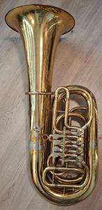 Bes Bas Bastuba in Bes 4 ventiel inclusief koffer, Muziek en Instrumenten, Blaasinstrumenten | Tuba's, Ophalen, Gebruikt, Bes-tuba