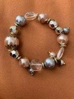 Hippie boho armband LBVYR elastiek, Beige, Ophalen of Verzenden, Zo goed als nieuw, Elastiek