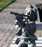 Bronzen beeld Fabio – Waterspuit figuur, Tuin en Terras, Tuinbeelden, Ophalen of Verzenden, Zo goed als nieuw, Metaal, Mensenbeeld