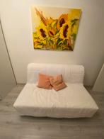 Ikea bedbank Lycksele, Huis en Inrichting, Slaapkamer | Slaapbanken, Ophalen, Gebruikt, Wit, Tweepersoons