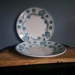 2 Sarreguemines Lunchbordjes - Geranium Petrol Decor, Ophalen of Verzenden