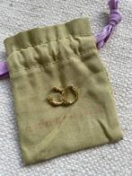 Small Organic Hoop Earrings Goldplated Anna + Nina, Ophalen of Verzenden, Gebruikt, Goud
