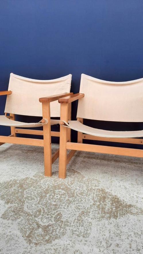 Hyllinge Møbler Danmark, Scandinavisch vintage design, Huis en Inrichting, Fauteuils, Gebruikt, Hout, Stof, 50 tot 75 cm, Minder dan 75 cm