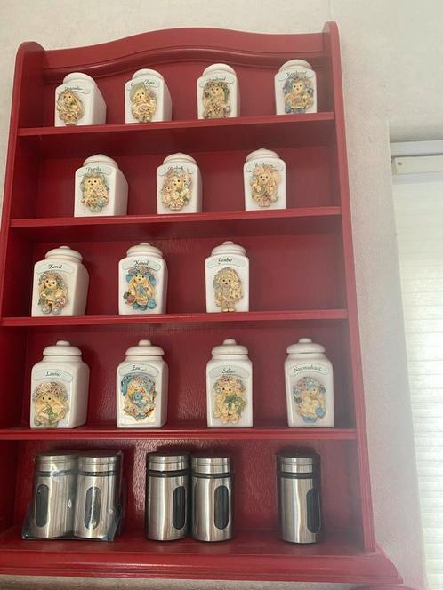 Kruidenrek met Kruidenpotjes, Antiek en Kunst, Antiek | Keukenbenodigdheden, Ophalen