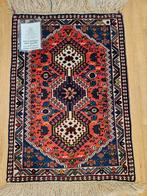 Handgeknoopt perzisch tapijt yalameh 96x57, Huis en Inrichting, Stoffering | Tapijten en Kleden, Info@SlatsAntiek.nl, Crème, Gebruikt