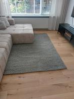 Gevlochten wollen vloerkleed grijs 225x150, Ophalen, 100 tot 150 cm, Zo goed als nieuw, 200 cm of meer