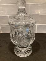 Kristallen potje op voet (181024c), Antiek en Kunst, Antiek | Glas en Kristal, Ophalen of Verzenden