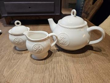 Riviera Maison Servies - Theepot, melkkan, suikerpot beschikbaar voor biedingen