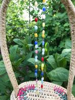 Ketting met gekleurde kleine kralen en slotje - vintage, Overige materialen, Verstelbaar, Overige kleuren, Ophalen of Verzenden