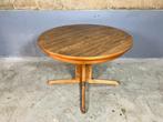 Vintage ronde tafel retro Scandinavisch, Kunststof, 100 tot 150 cm, Rond, Gebruikt